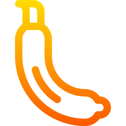 banane Basic Gradient Lineal color Icône