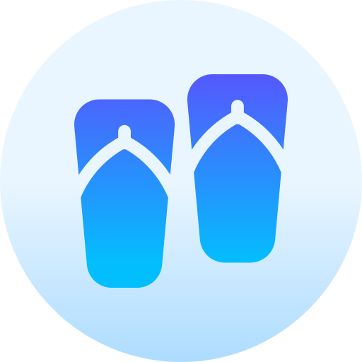 Sandals Basic Gradient Circular icon