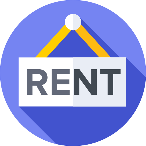 Rent Flat Circular Flat icon