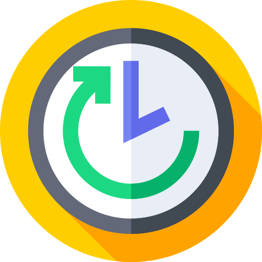 czas Flat Circular Flat ikona