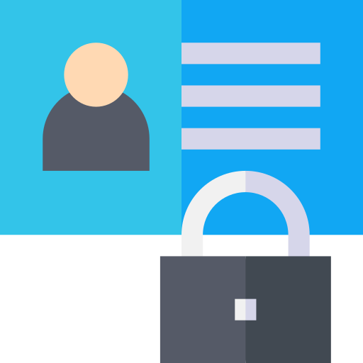 Data protection Basic Straight Flat icon