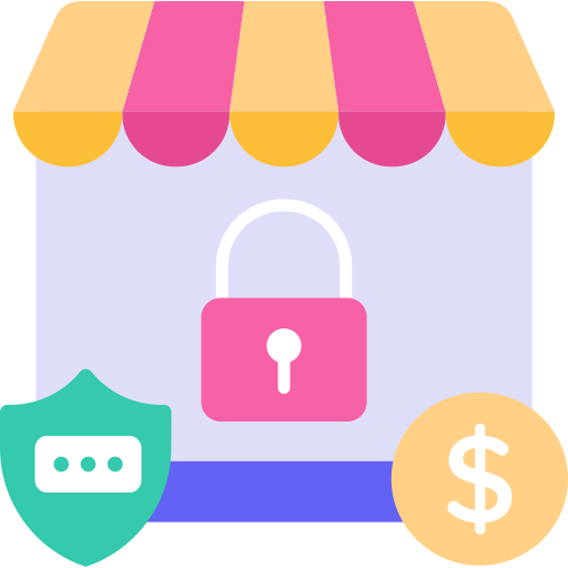 Secure payment SBTS2018 Flat icon