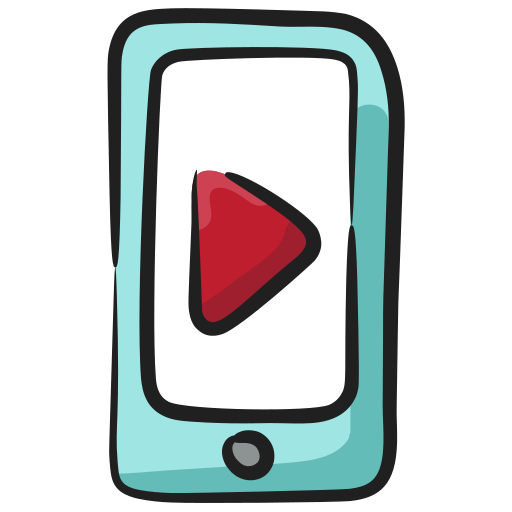 reproductor de video Generic Hand Drawn Color icono