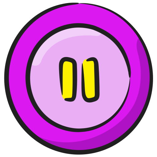 Pause button Generic Hand Drawn Color icon