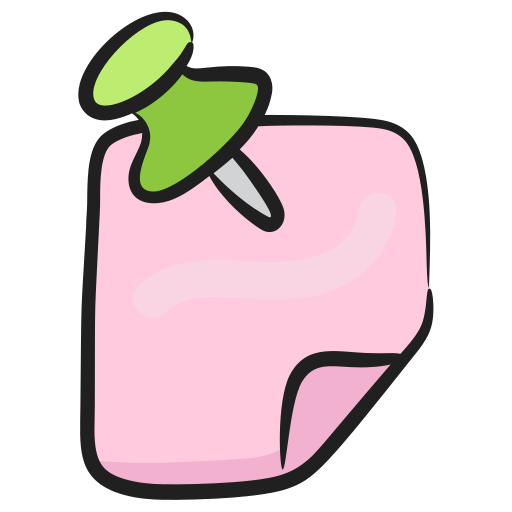 Pushpin Generic Hand Drawn Color icon