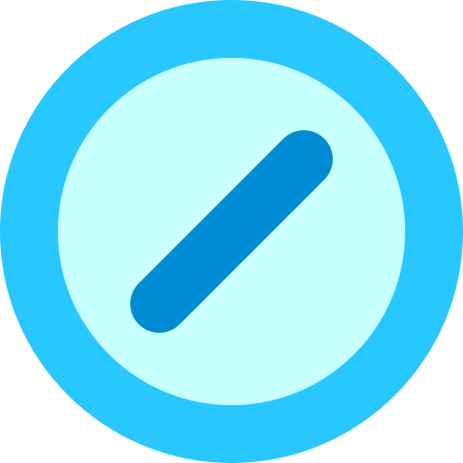 segnale di stop Generic Blue icona
