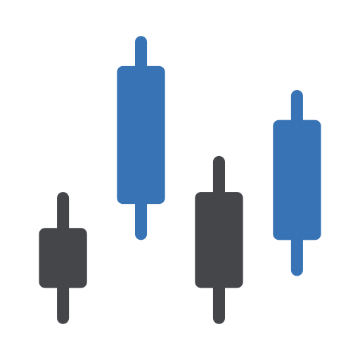 gráfico de velas Generic Blue Ícone
