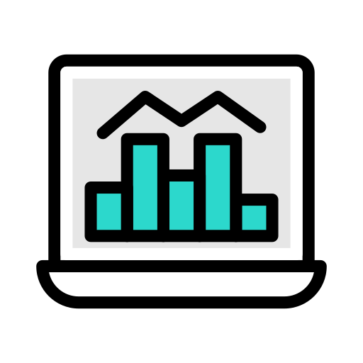 Business report Vector Stall Lineal Color icon