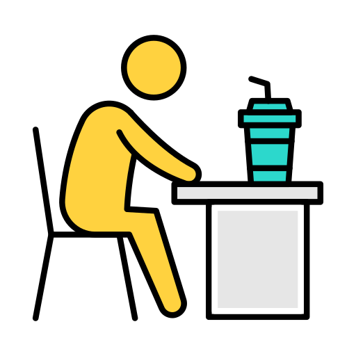 Cafeteria Vector Stall Lineal Color icon