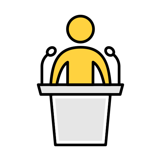 Speech Vector Stall Lineal Color icon