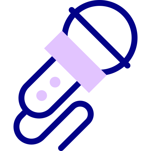 microfoon Detailed Mixed Lineal color icoon