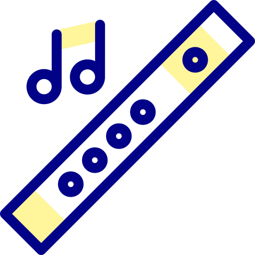Flute Detailed Mixed Lineal color icon