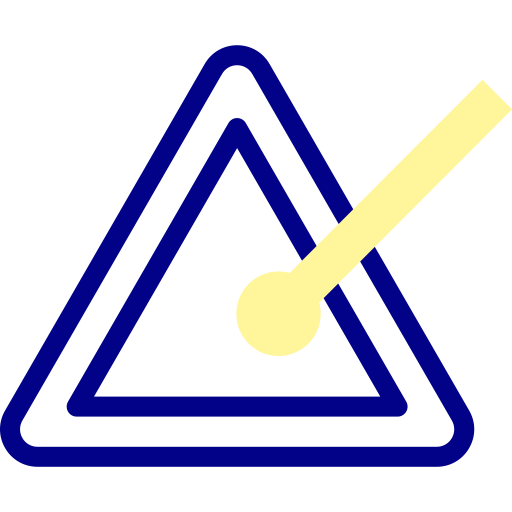 trójkąt Detailed Mixed Lineal color ikona