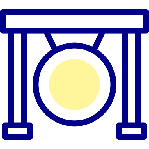 gong Detailed Mixed Lineal color icon