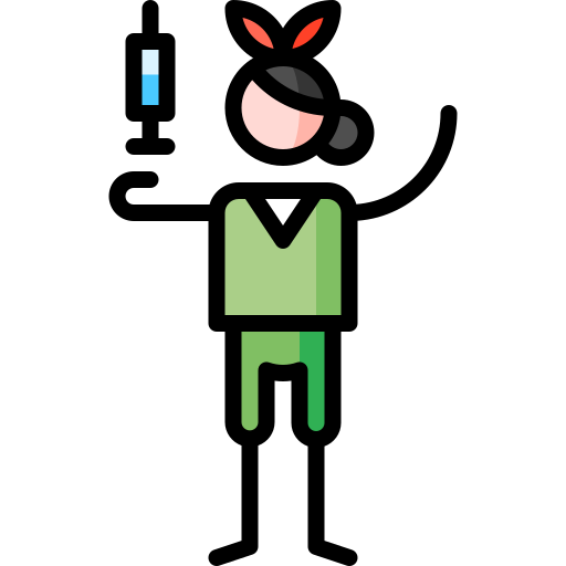 pielęgniarka Puppet Characters Lineal Color ikona