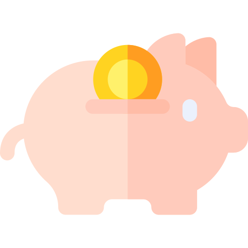 Piggy bank Basic Rounded Flat icon