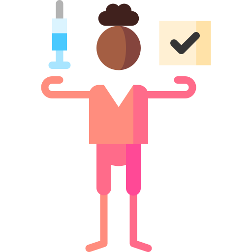 Vaccination Puppet Characters Flat icon