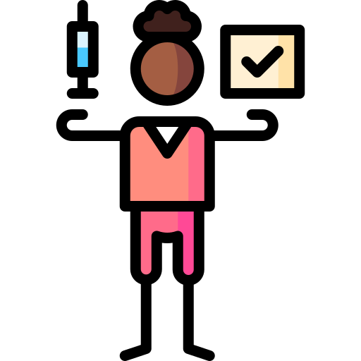 Vaccination Puppet Characters Lineal Color icon