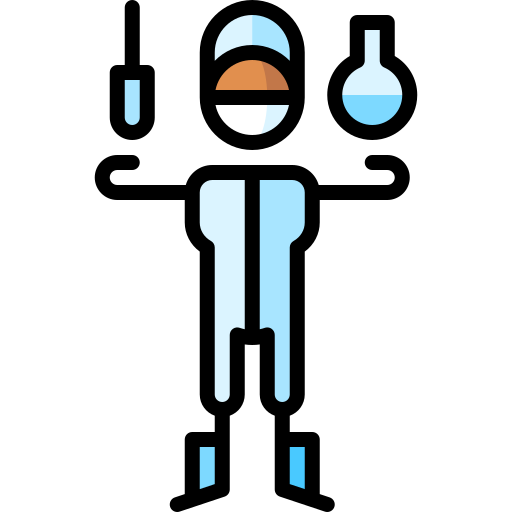 técnico de laboratorio Puppet Characters Lineal Color icono