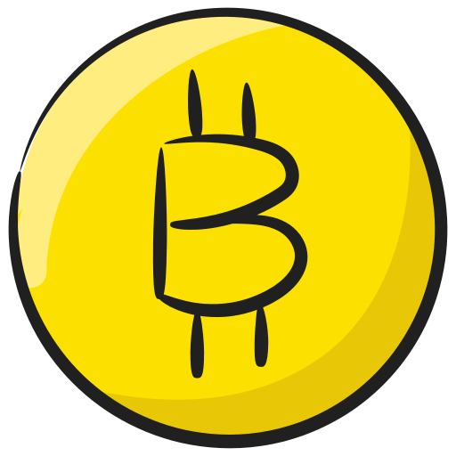 bitcoin Generic Hand Drawn Color icoon