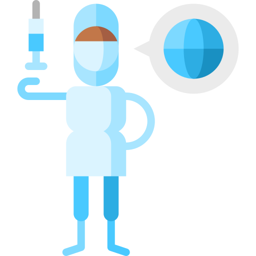 Vaccination Puppet Characters Flat icon