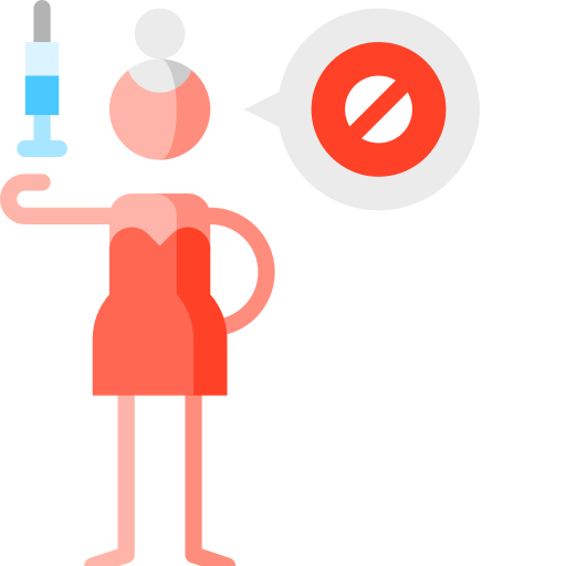 No vaccines Puppet Characters Flat icon