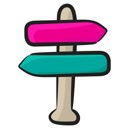 Signpost Generic Hand Drawn Color icon