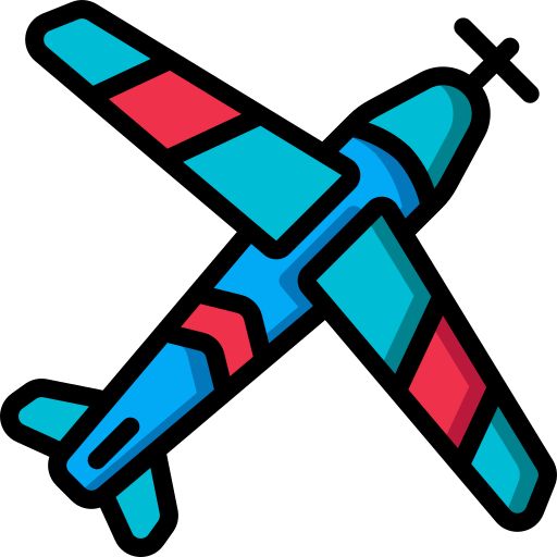 Plane Basic Miscellany Lineal Color icon