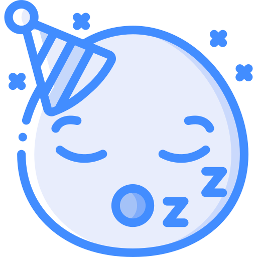 en train de dormir Basic Miscellany Blue Icône