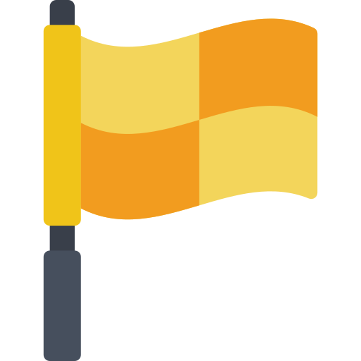 bandera de fuera de juego Basic Miscellany Flat icono