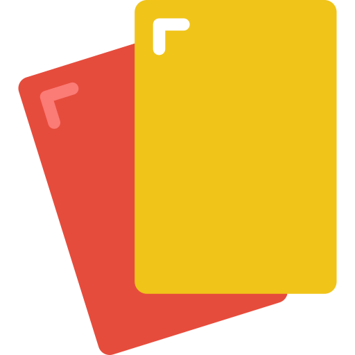 cartão vermelho Basic Miscellany Flat Ícone