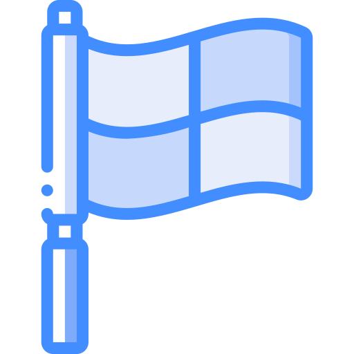 bandera de fuera de juego Basic Miscellany Blue icono