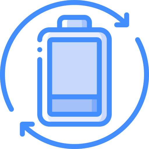 Low battery Basic Miscellany Blue icon
