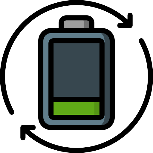 Низкий заряд батареи Basic Miscellany Lineal Color иконка