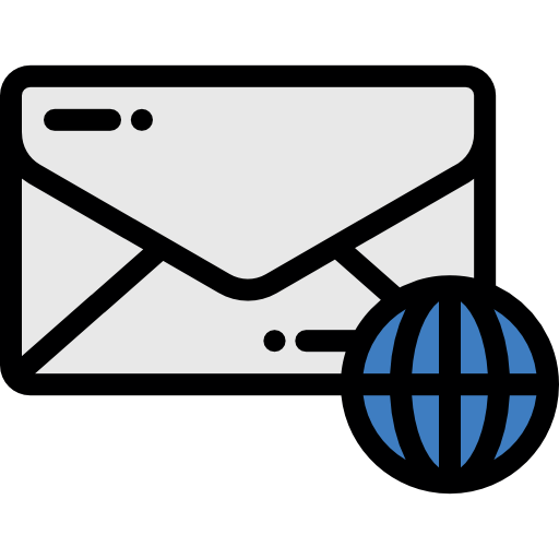 email Detailed Rounded Lineal color Icône