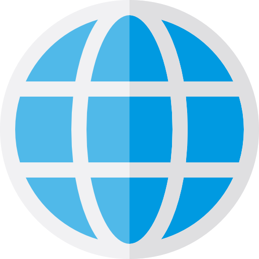 wereldwijd Basic Straight Flat icoon