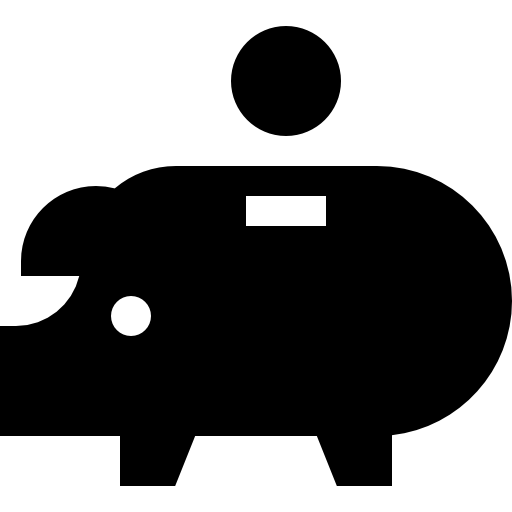 Piggybank Basic Straight Filled icon