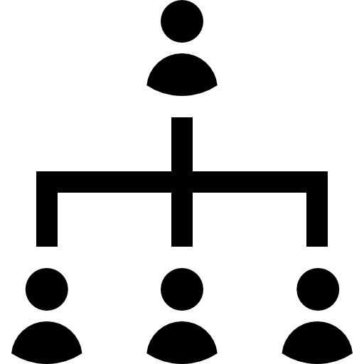 structure hiérarchique Basic Straight Filled Icône