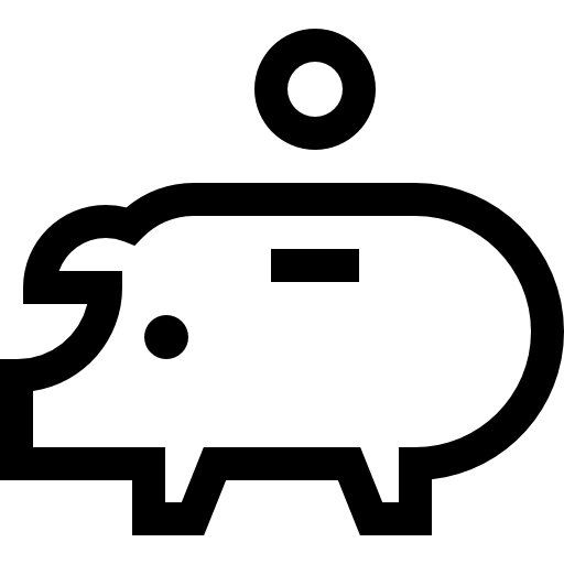 Piggybank Basic Straight Lineal icon