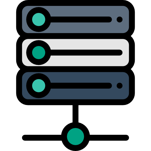 Server Detailed Rounded Lineal color icon