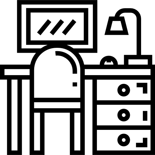 biurko Detailed Straight Lineal ikona