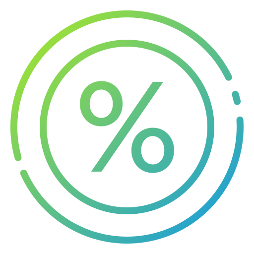 Percentage Good Ware Gradient icon