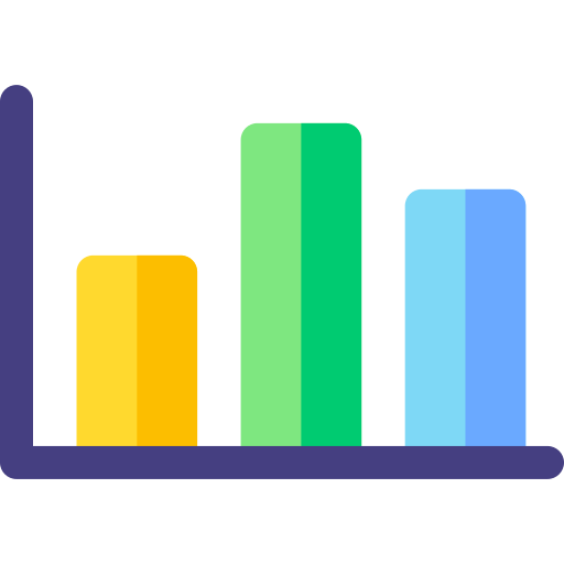 staafdiagram Basic Rounded Flat icoon