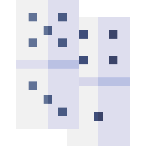 pieza de dominó Basic Straight Flat icono