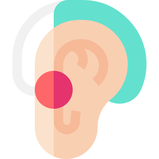 Ear plug Basic Straight Flat icon