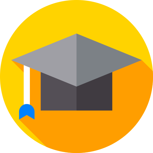 sombrero de graduacion Flat Circular Flat icono