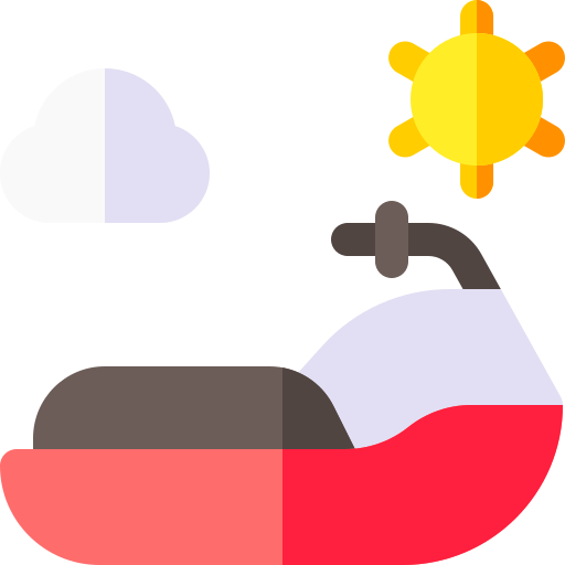 moto acuática Basic Rounded Flat icono