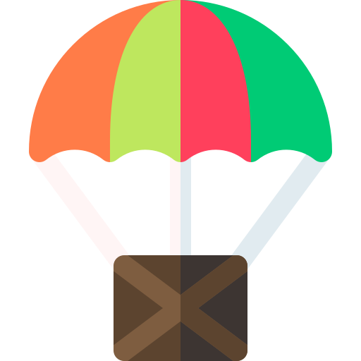 Parachute Basic Rounded Flat icon