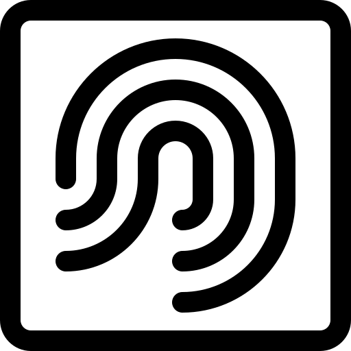 odcisk palca Basic Rounded Lineal ikona