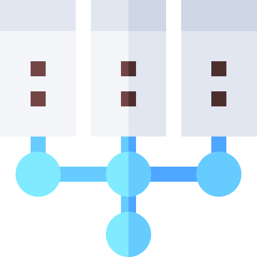 Сервер данных Basic Straight Flat иконка